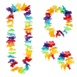 Havajská sada - věnec náramky a čelenka